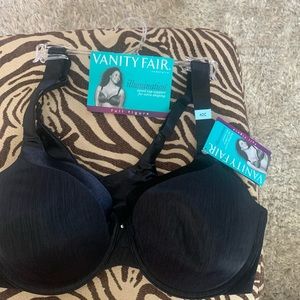Brand New! Never Worn! Vanity Fair Full Figure all Black Bra 42C!